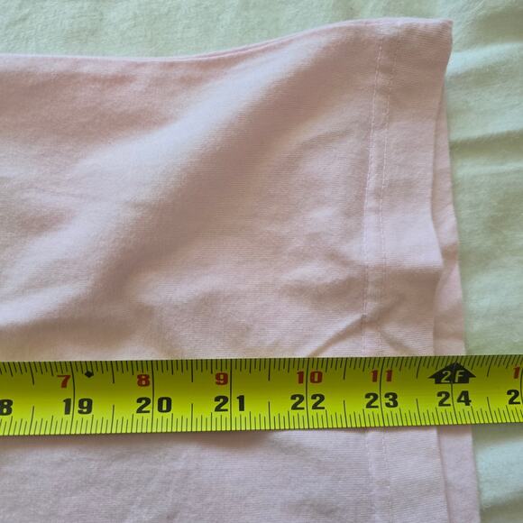 Vintage Y2K Celine Dion T-shirt Womens Size M Floral Rhinestone Cream Pink - Picture 6 of 6